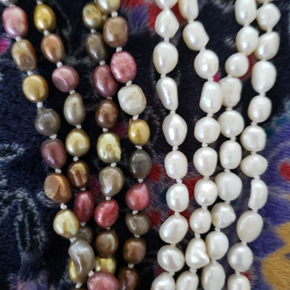 Pearl Necklace and Bracelets